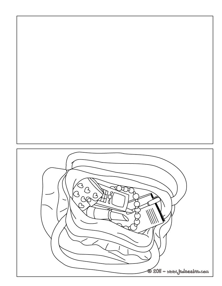 Carte à colorier maman sac à main