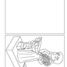 Carte � colorier bouquet pour maman