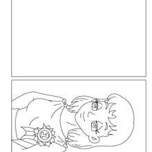 Carte � colorier la meilleure des mamans