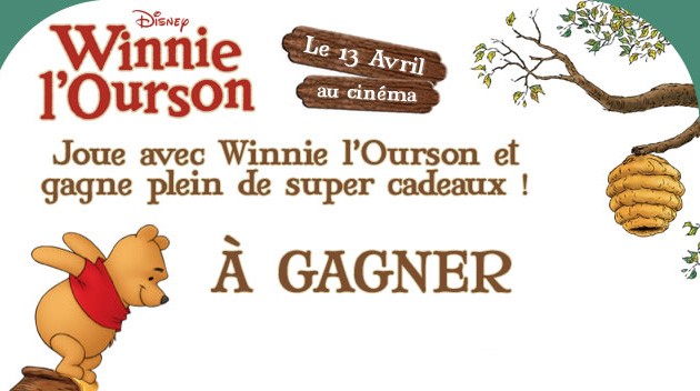 Plein de cadeaux WINNIE L'OURSON à gagner !