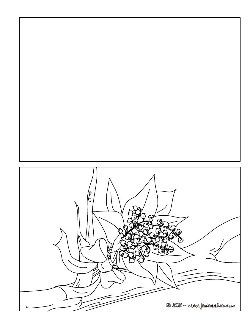 Coloriage bouquet de muguet