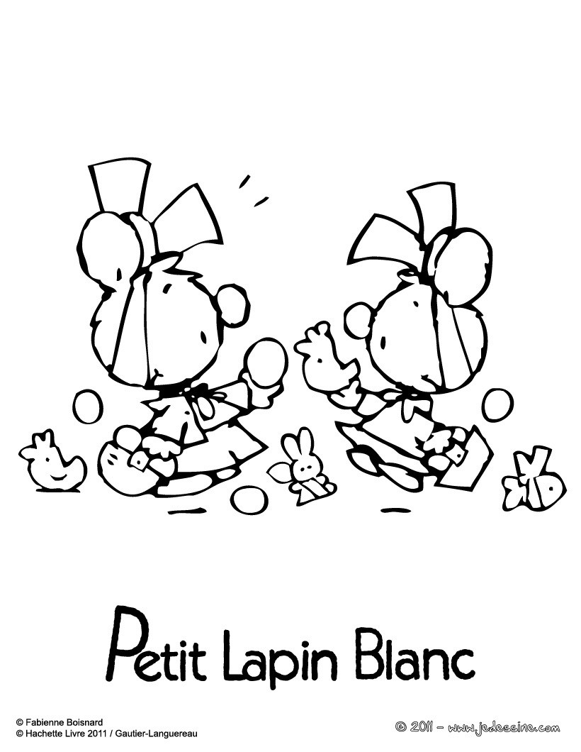 Coloriage en ligne de PETIT LAPIN BLANC