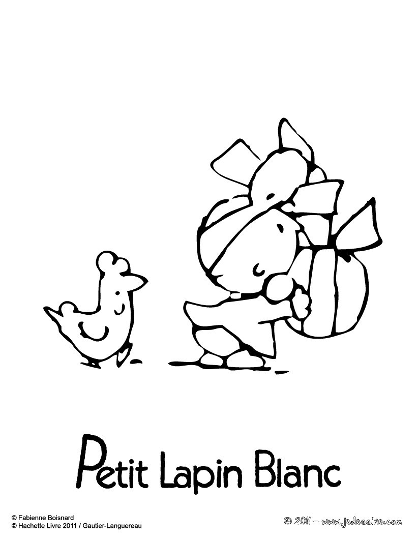 PETIT LAPIN BLANC à Pâques