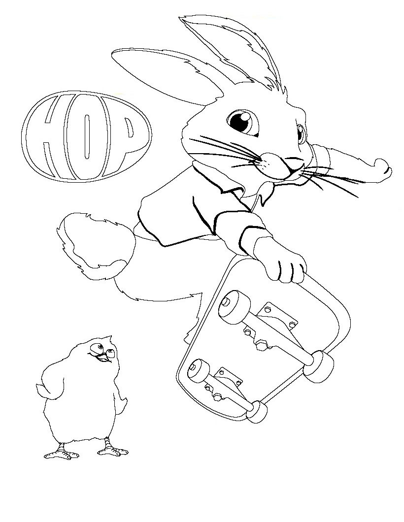 Coloriage de ROBBIE le lapin de HOP
