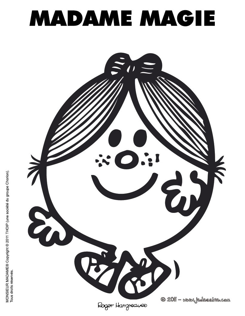 Coloriage en ligne MADAME MAGIE