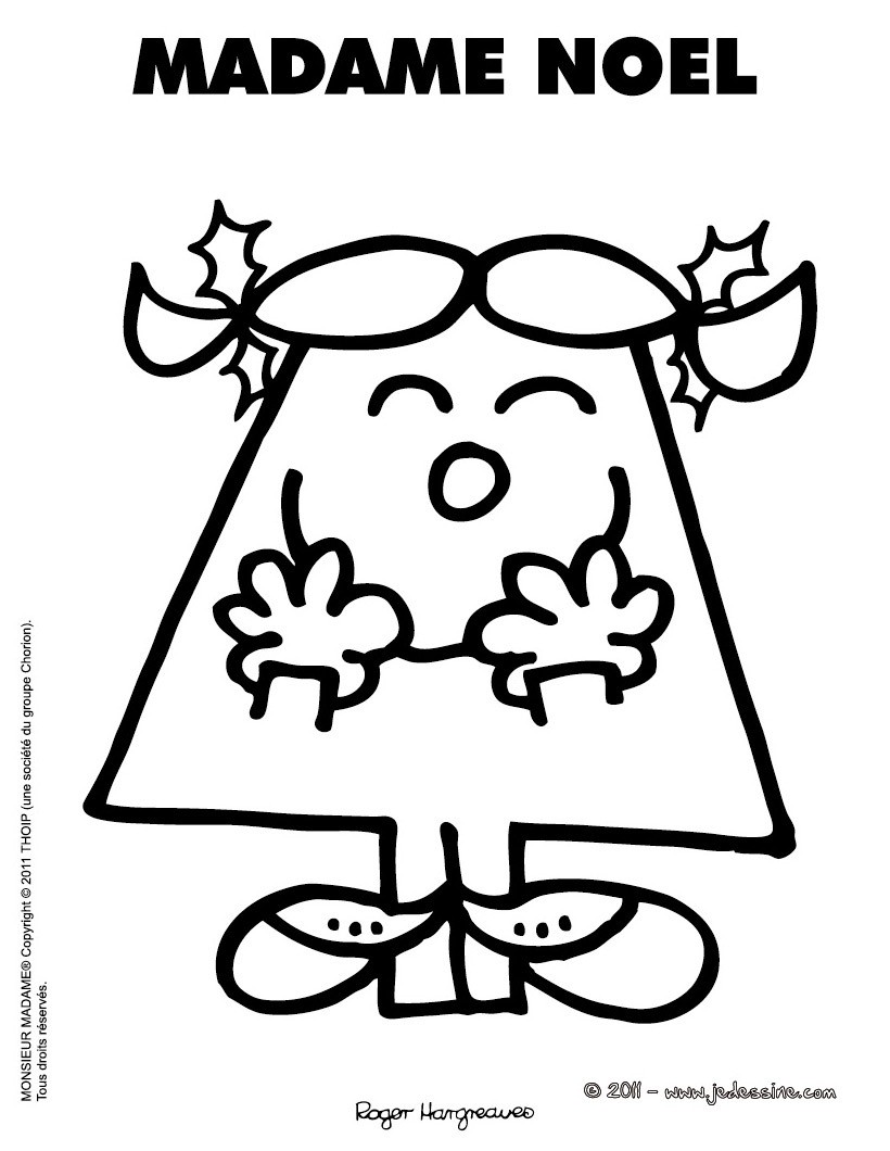 Coloriages madame noel colorier fr hellokids Coloriage MADAME NOEL colorier