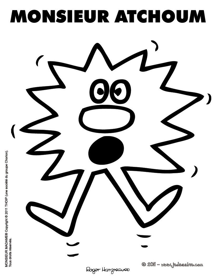 Dessin à imprimer MONSIEUR ATCHOUM