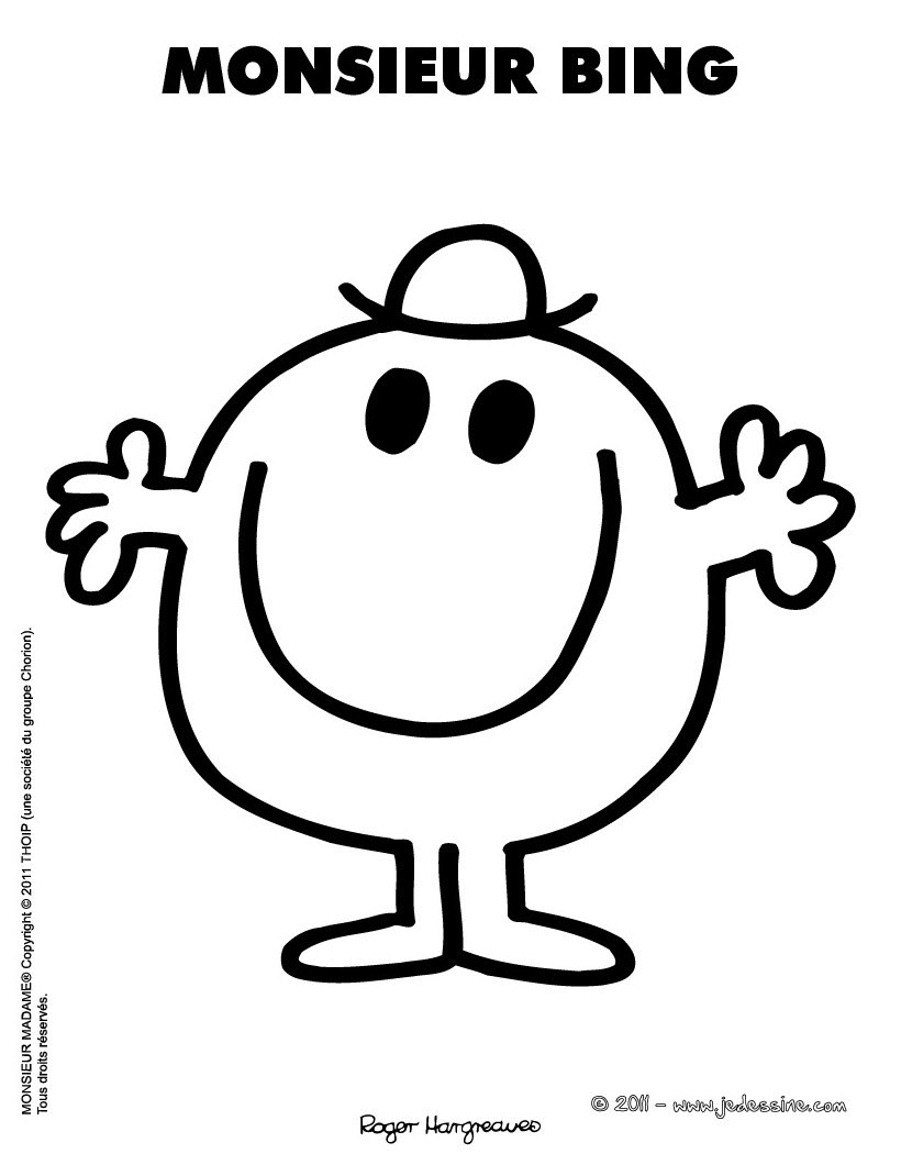 Dessin à imprimer MONSIEUR BING