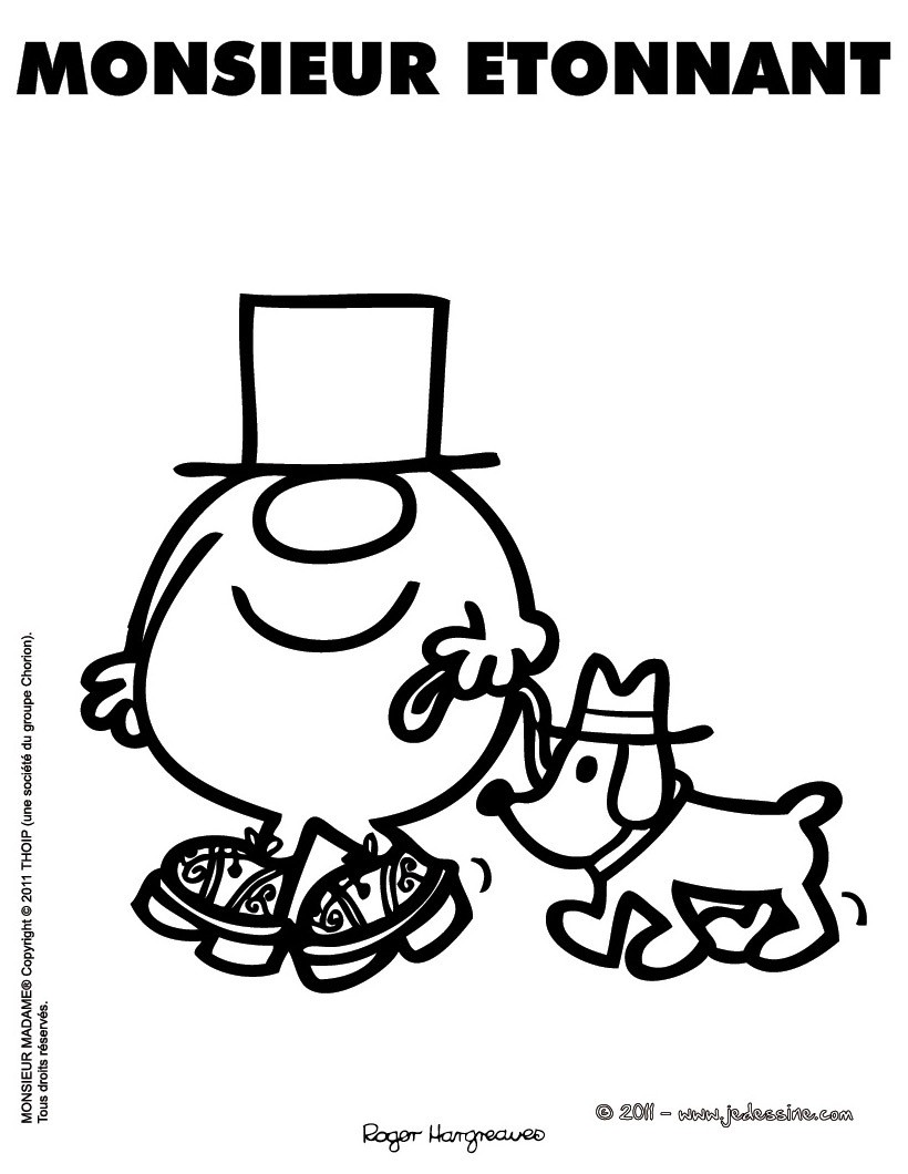 Dessin à colorier MONSIEUR ETONNANT