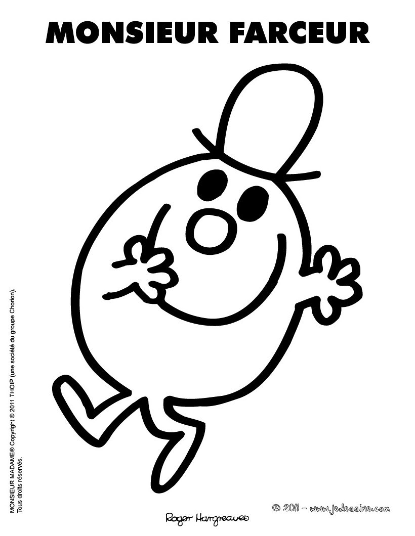 MONSIEUR FARCEUR à dessiner