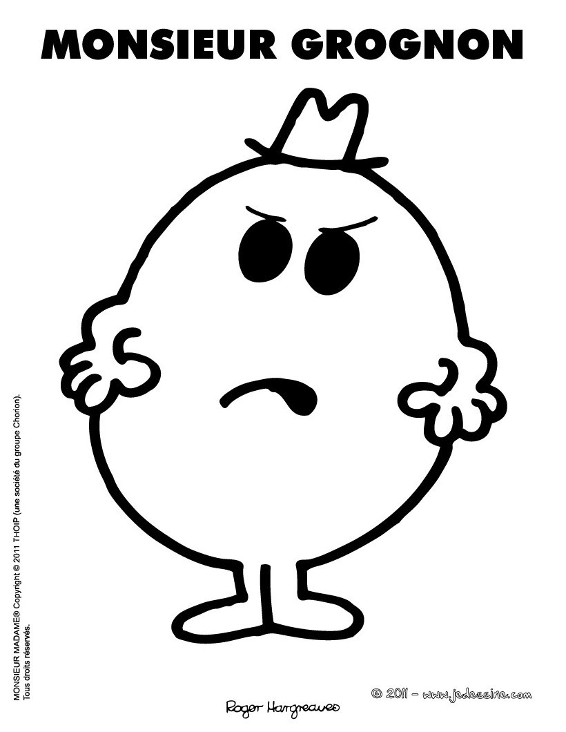 Coloriages monsieur grognon colorier fr hellokids Coloriage MONSIEUR GROGNON colorier