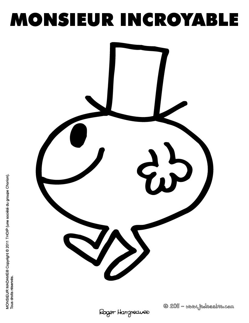 Coloriage en ligne MONSIEUR INCROYABLE