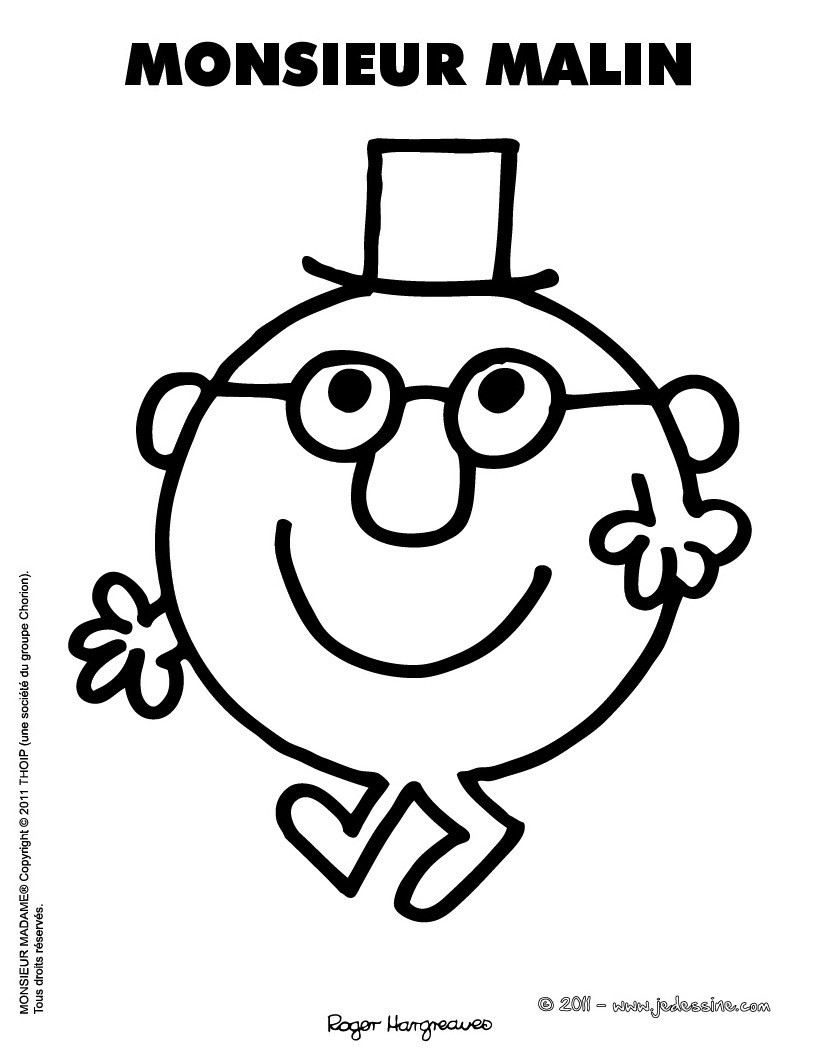 Coloriage Gratuit Monsieur Madame