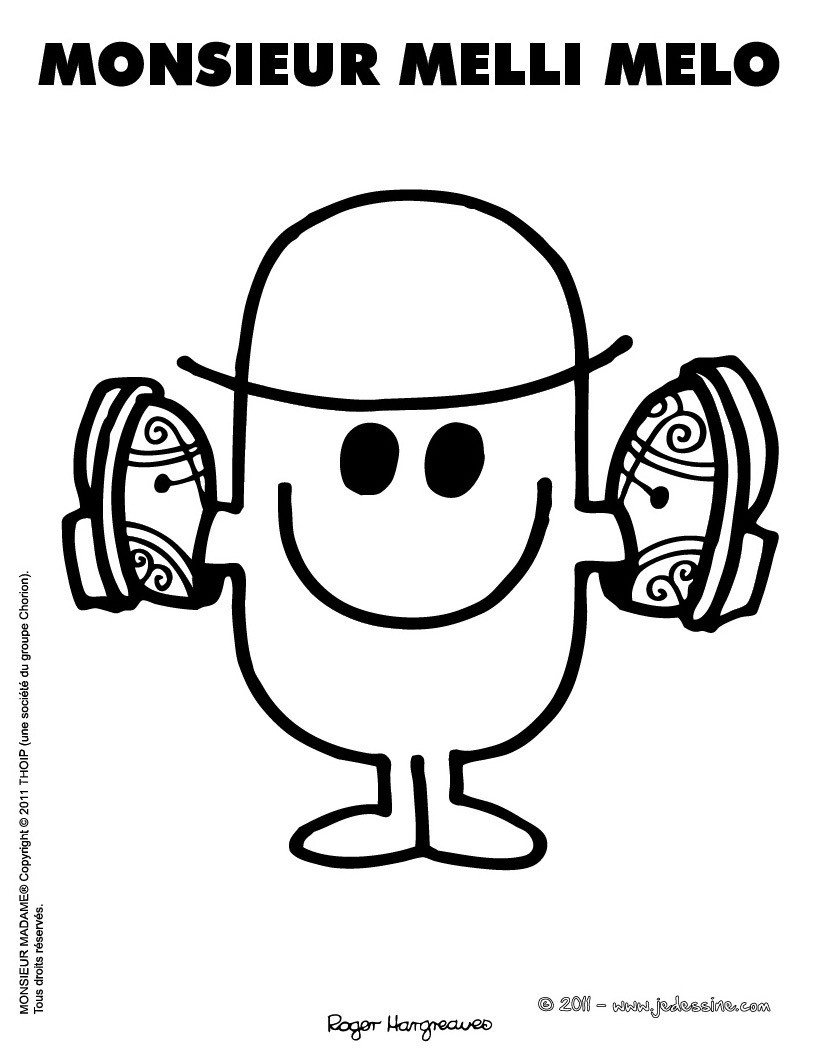 Coloriage à imprimer MONSIEUR MELI MELO
