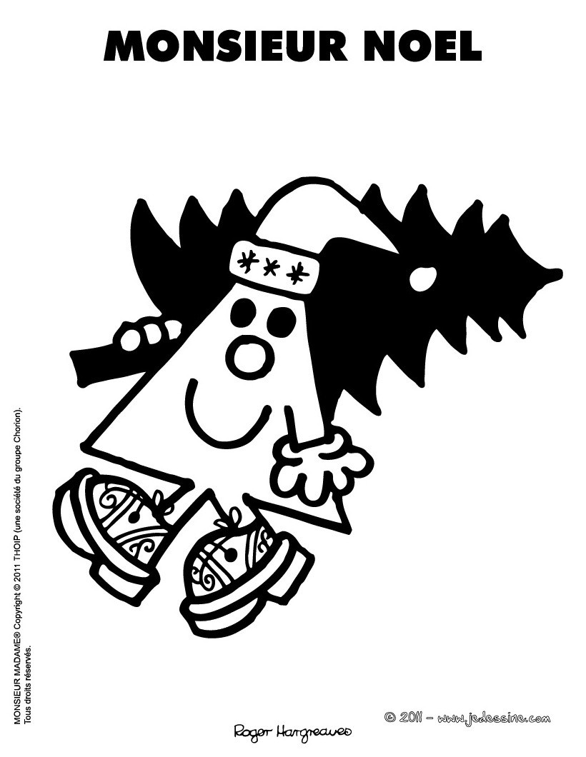 Coloriage à imprimer MONSIEUR NOEL
