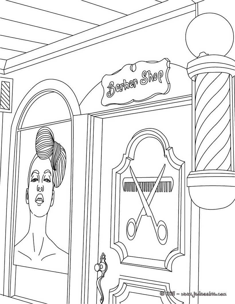 hair and makeup coloring pages - photo #19