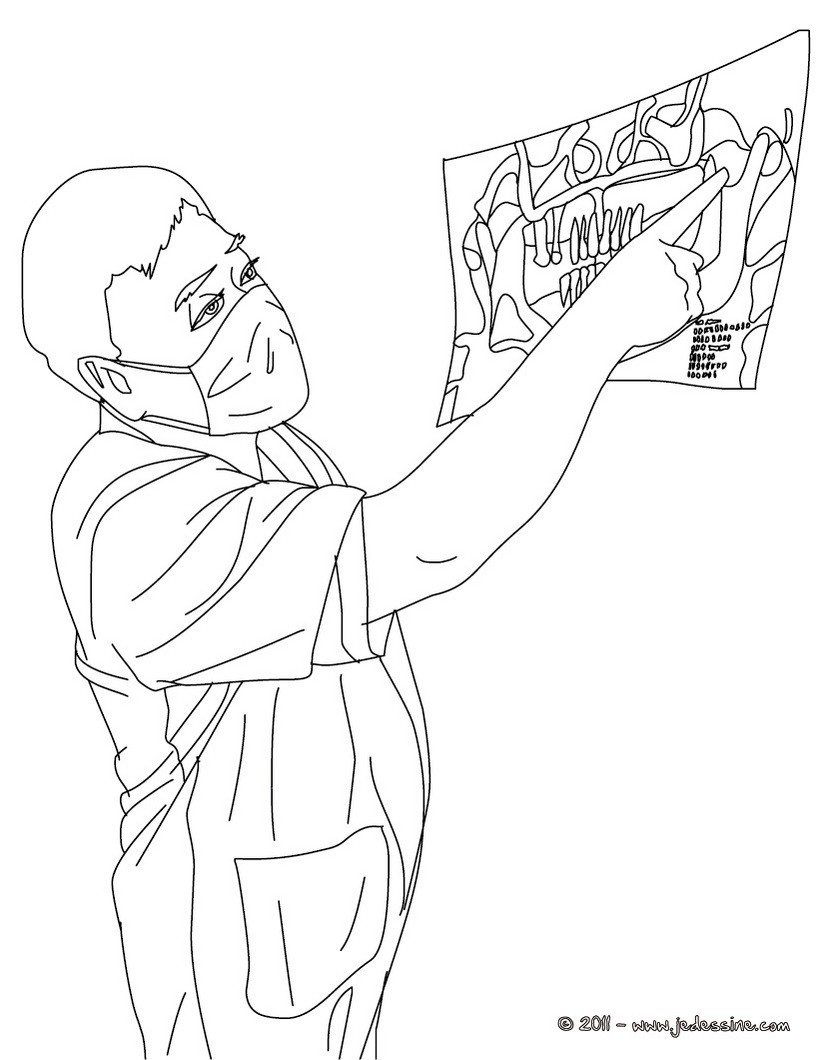 Coloriage à imprimer DENTISTE