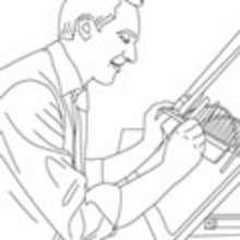 Coloriage ARCHITECTE - Coloriage GRATUIT METIER - Coloriage