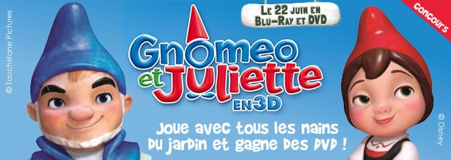 Tente de gagner des DVD GNOMEO et JULIETTE !