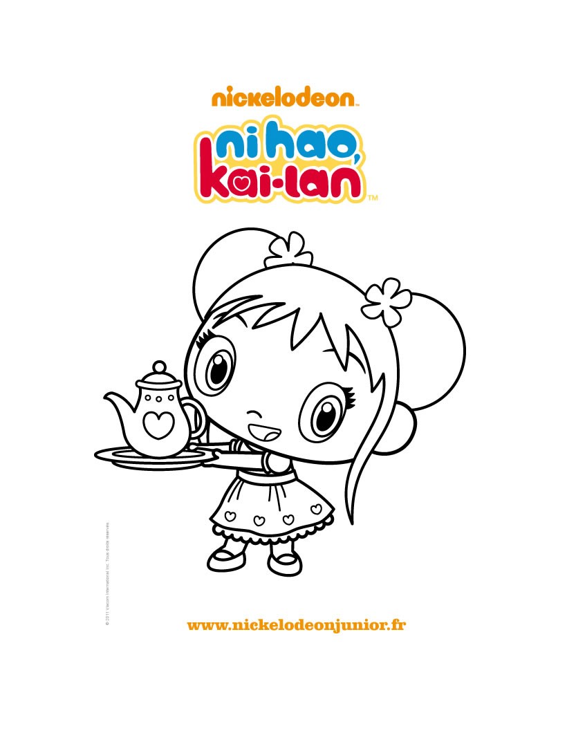 Coloriage : Dessin à imprimer NI HAO KAI LAN