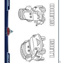 Coloriage CARS 2 LUIGI et GUIDO