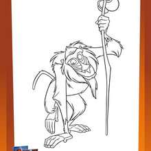 Coloriage RAFIKI - Coloriage - Coloriage DISNEY - Coloriage LE ROI LION