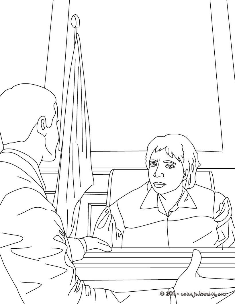 Coloriage d'un juge et d'un procureur de la republique