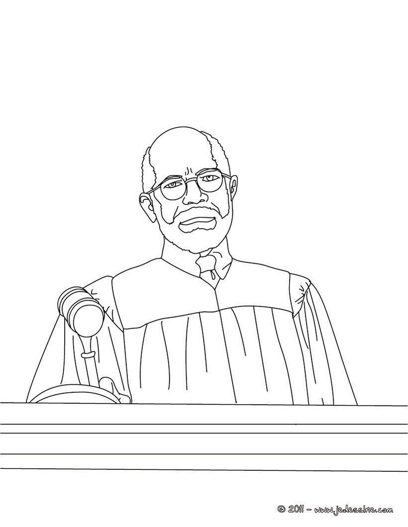 Coloriage du juge d'un proces