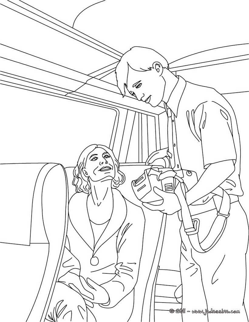 Coloriage du controleur SNCF