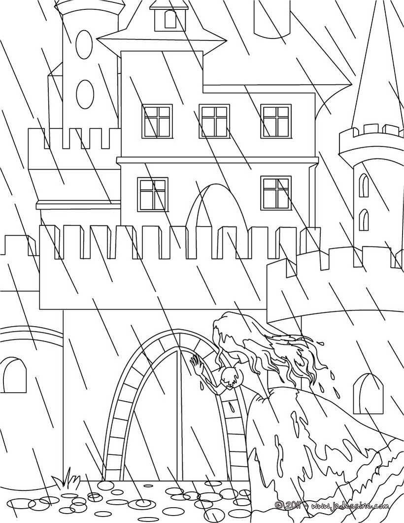 Coloriage Princesse Au Petit Pois