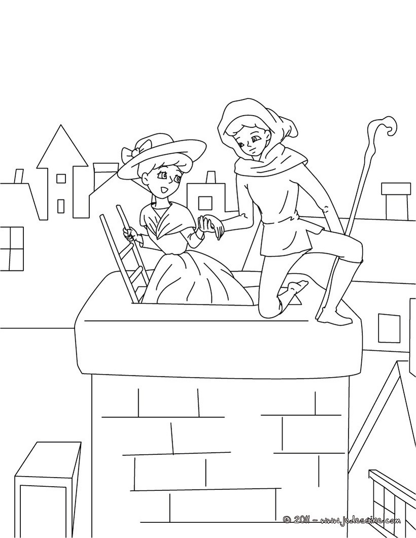 Coloriages coloriage conte la bergere et le rammoneur fr Coloriage conte la bergere et le rammoneur
