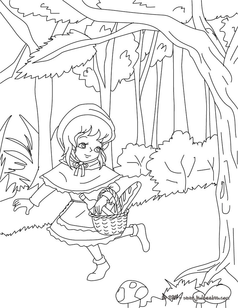 Coloriages coloriage petit chaperon rouge fr hellokids Coloriage Petit Chaperon Rouge