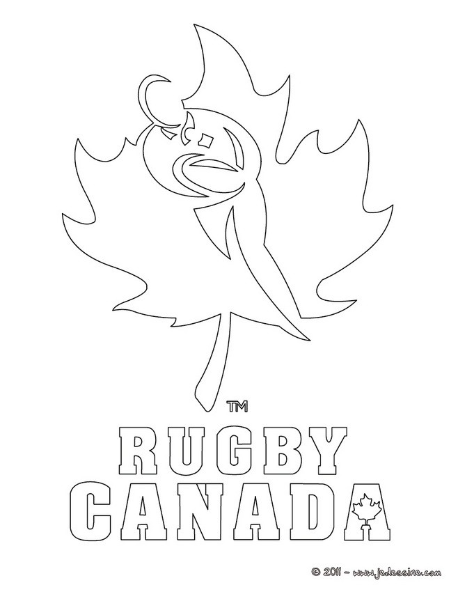 Coloriage équipe de Rugby CANADA