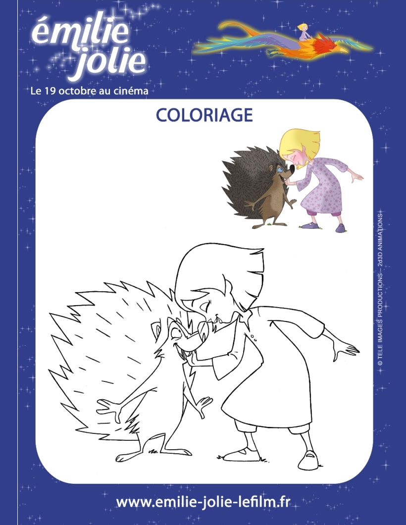 EMILIE JOLIE à colorier