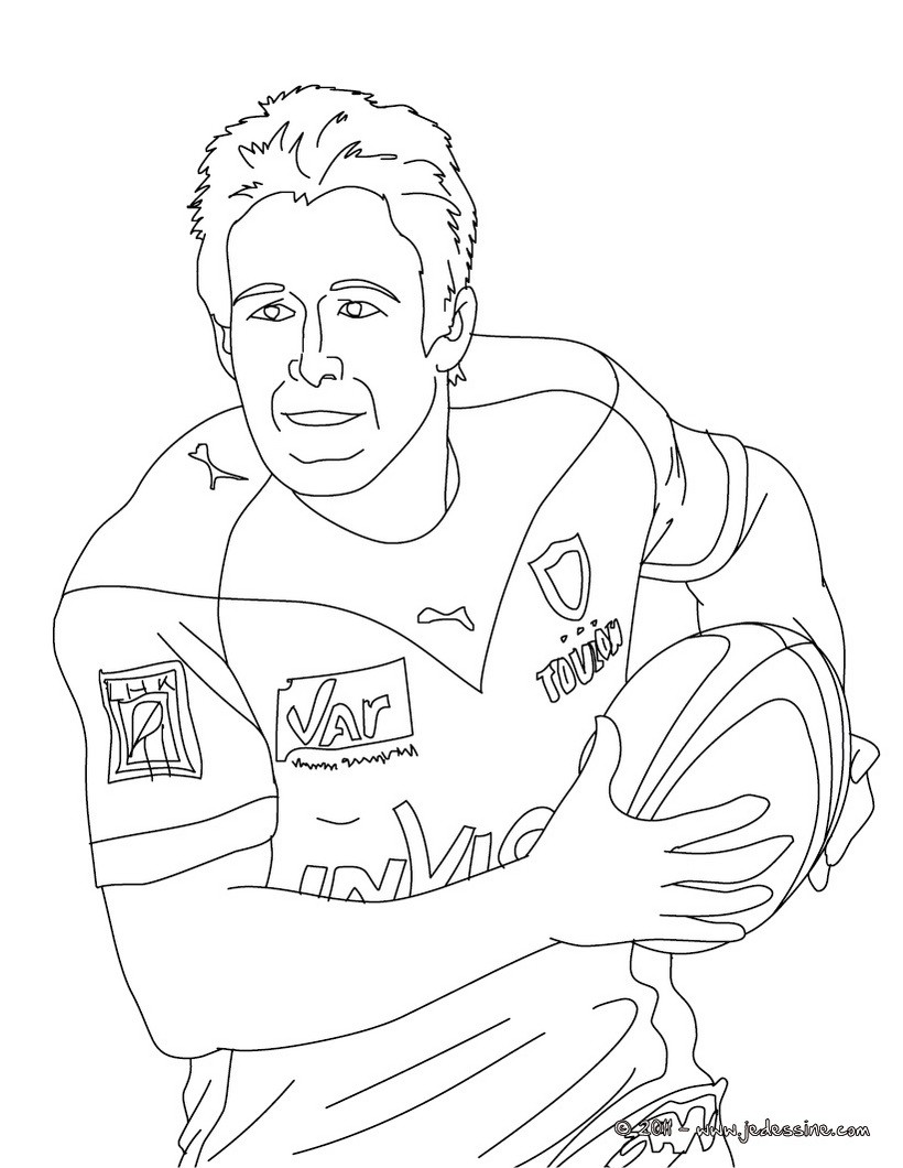 Coloriage du Rugbyman JOHNNY WILKINSON