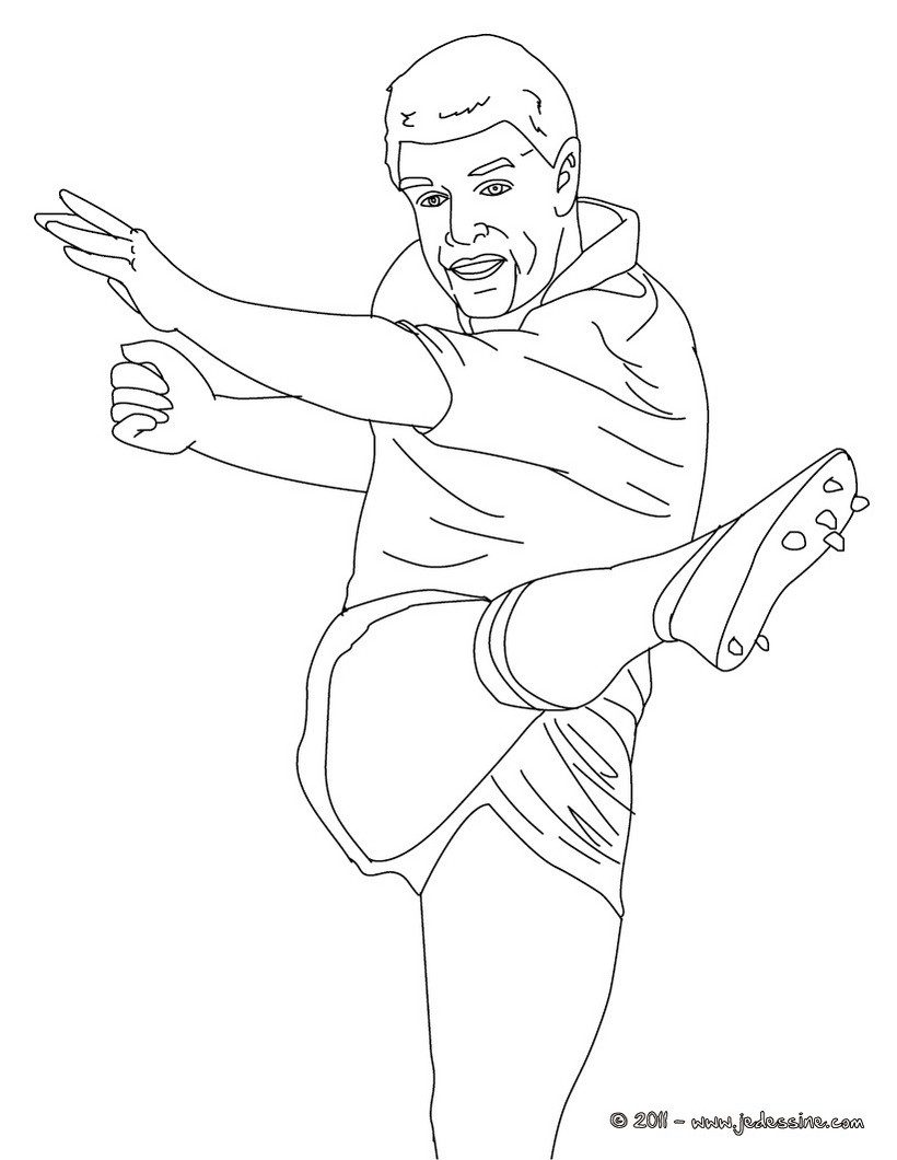 Coloriage du rugbyman GRANT FOX