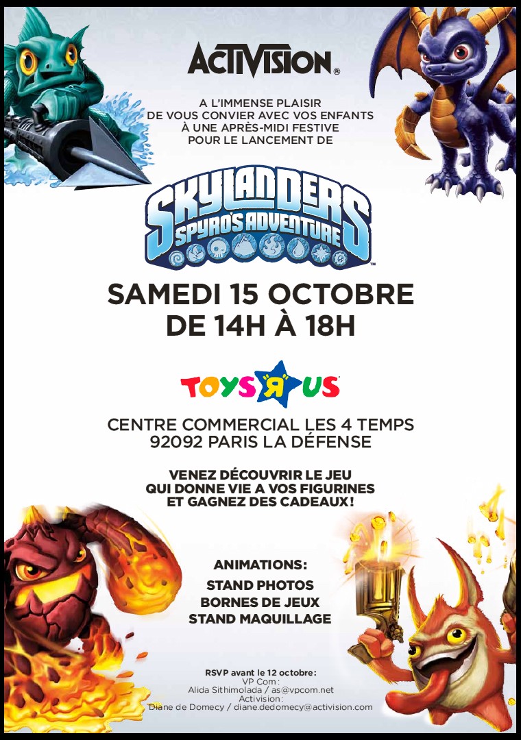 Skylanders Spyro's Adventure à Paris !