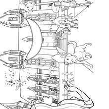 L'école des Princesses à colorier - Coloriage - Coloriage BARBIE - Coloriage BARBIE APPRENTIE PRINCESSE