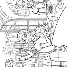 Hisla, Adley et Blair à colorier - Coloriage - Coloriage BARBIE - Coloriage BARBIE APPRENTIE PRINCESSE