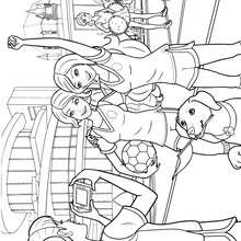 Coloriage de Blair la footballeuse - Coloriage - Coloriage BARBIE - Coloriage BARBIE APPRENTIE PRINCESSE