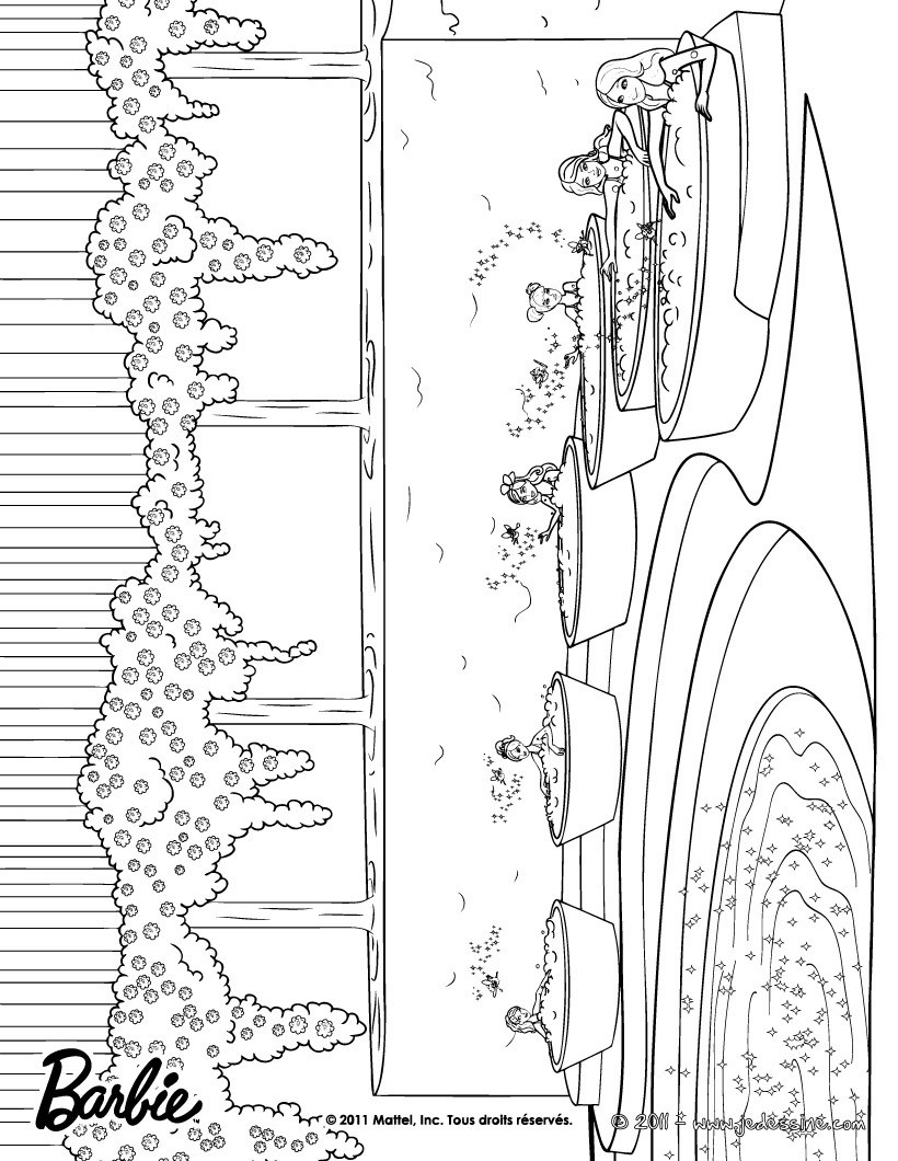 Barbie et ses amies à colorier