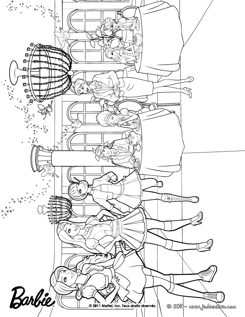Miss Privert et les élèves à colorier