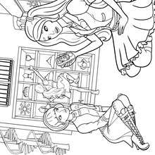 Blair et Isla à colorier - Coloriage - Coloriage BARBIE - Coloriage BARBIE APPRENTIE PRINCESSE
