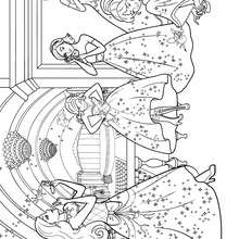 Coloriage des princesses et des fées - Coloriage - Coloriage BARBIE - Coloriage BARBIE APPRENTIE PRINCESSE