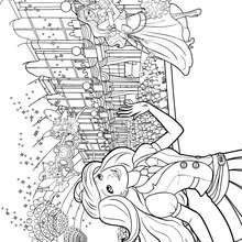 Coloriage de Grace, Harmony et Caprice - Coloriage - Coloriage BARBIE - Coloriage BARBIE APPRENTIE PRINCESSE