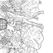 La fête à l'école des Princesses à colorier - Coloriage - Coloriage BARBIE - Coloriage BARBIE APPRENTIE PRINCESSE