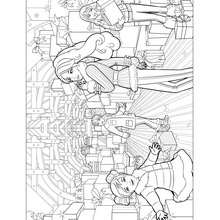 Coloriage des soeurs de Barbie - Coloriage - Coloriage BARBIE - Coloriage BARBIE - UN MERVEILLEUX NOEL