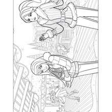 Coloriage de Barbie et Skipper - Coloriage - Coloriage BARBIE - Coloriage BARBIE - UN MERVEILLEUX NOEL