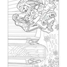 Coloriage de Barbie en hiver - Coloriage - Coloriage BARBIE - Coloriage BARBIE - UN MERVEILLEUX NOEL
