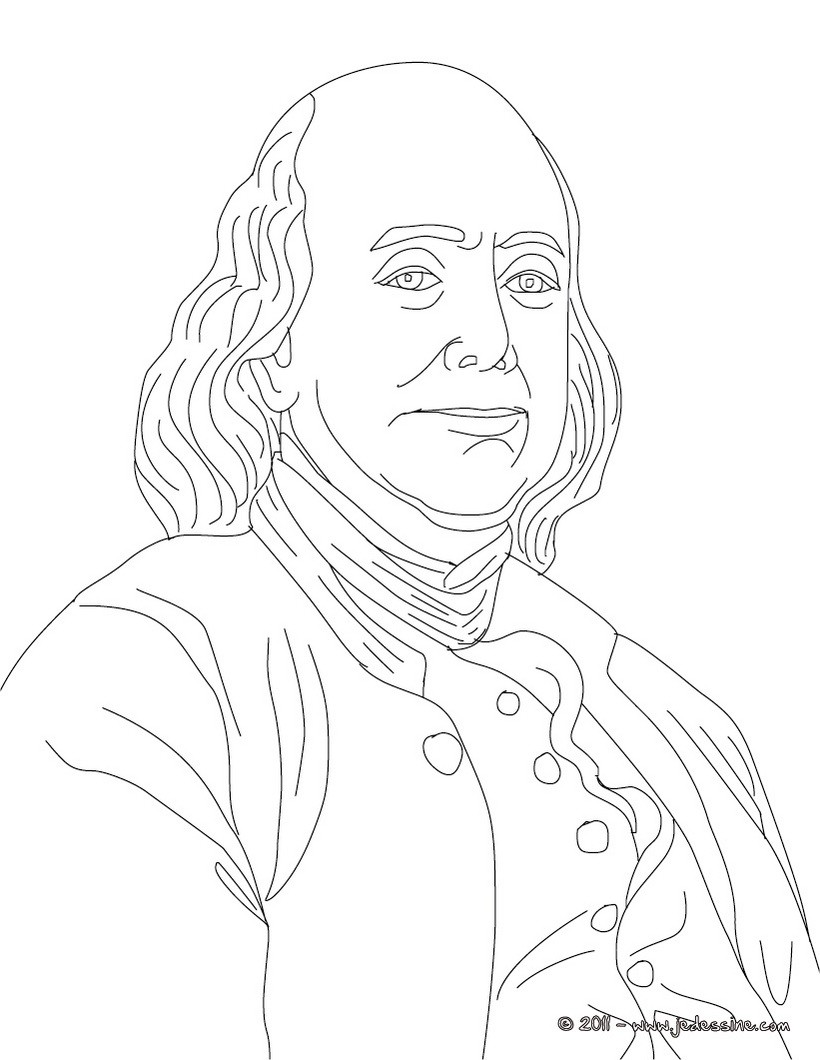 Coloriage BENJAMIN FRANKLIN